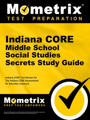 cover image of Indiana CORE Middle School Social Studies Secrets Study Guide